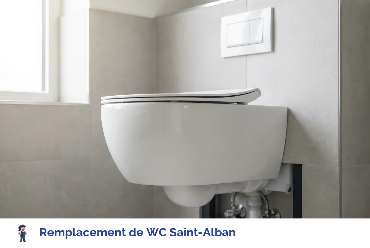 Remplacement de WC à Saint-Alban