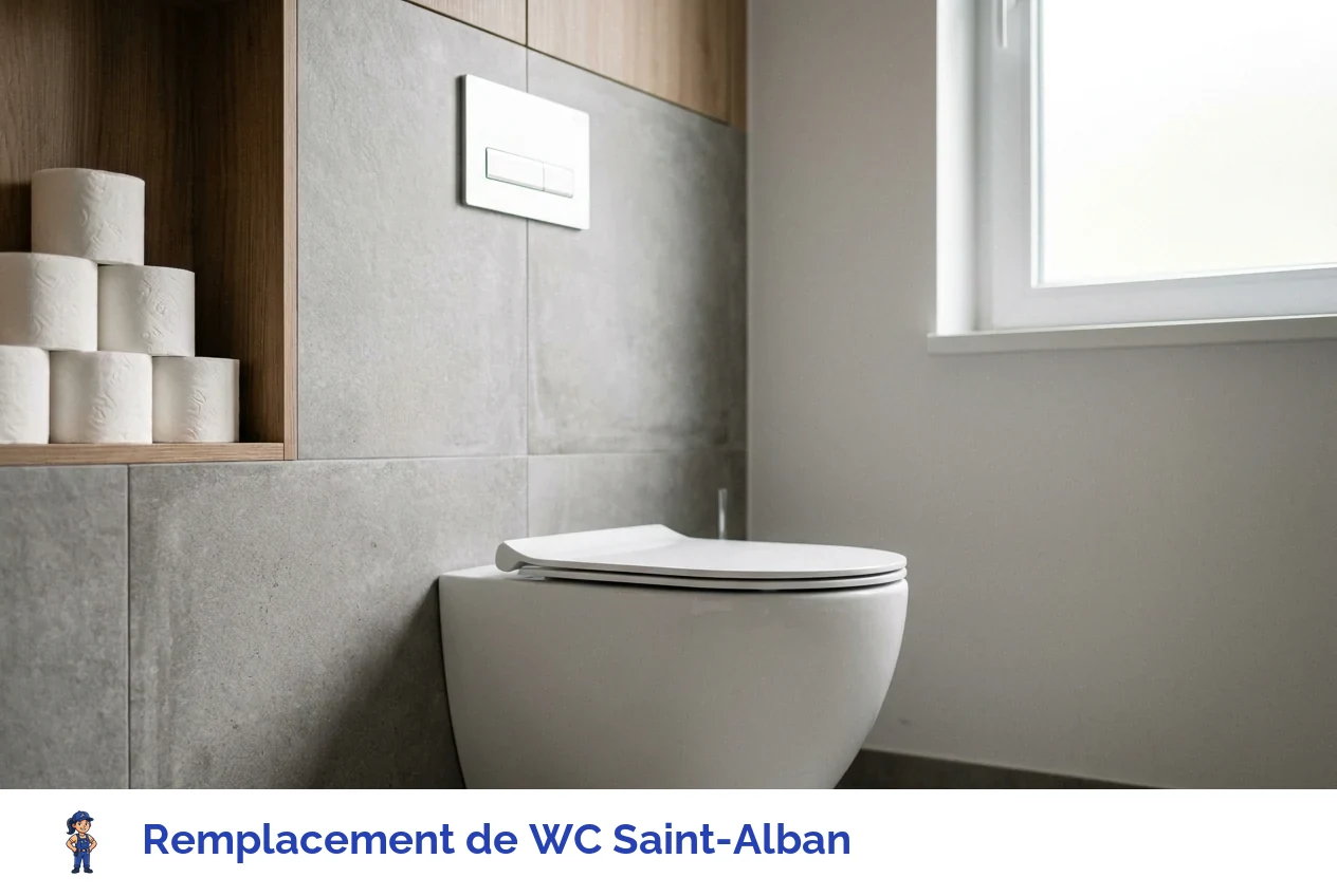 Remplacement de WC à Saint-Alban