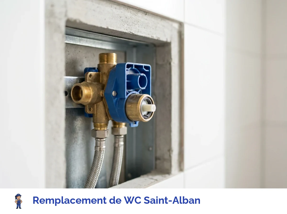 Remplacement de WC à Saint-Alban